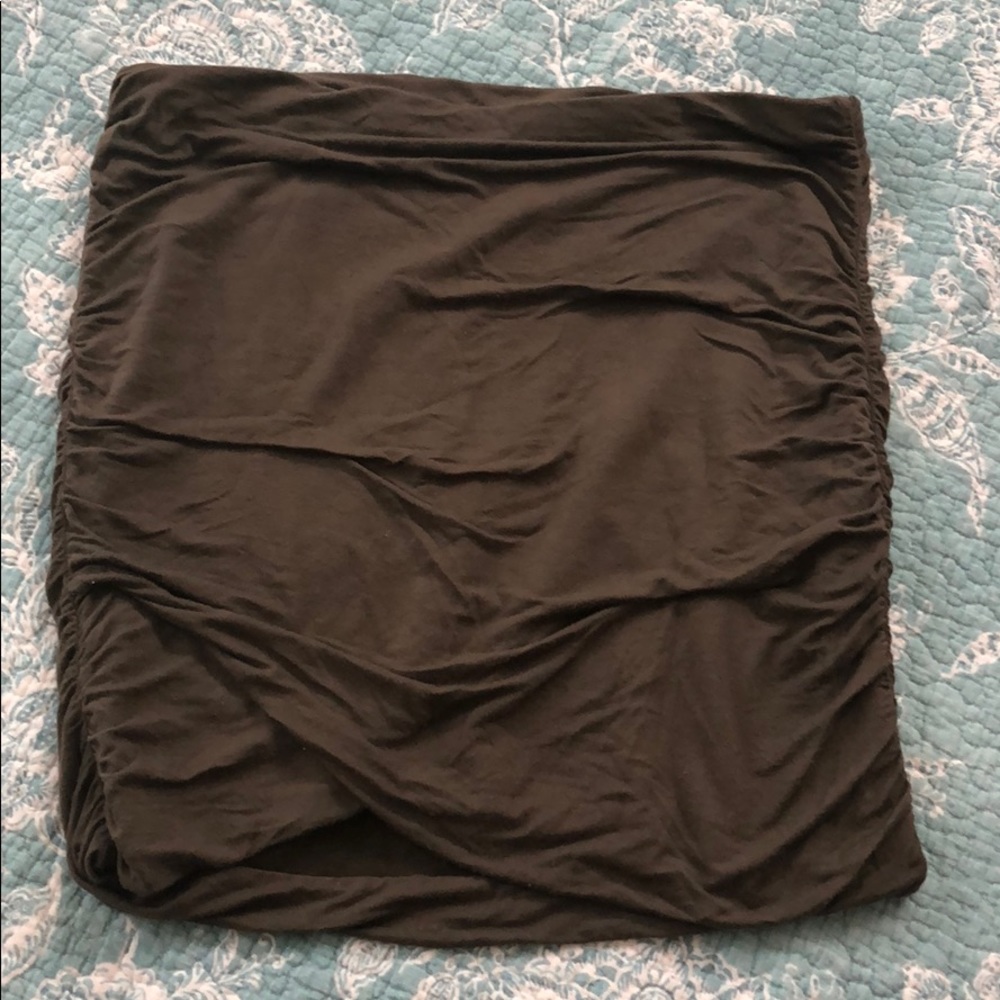 Free People olive stretch high waisted skirt